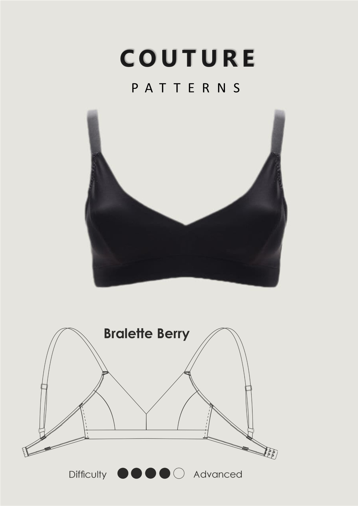 Pattern Bralette Berry